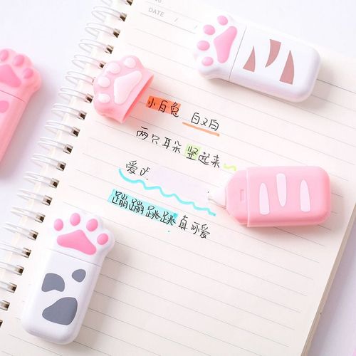 Stylo Correcteur Griffe De Chat Mignon 6m, Bande Correctrice, Blanc, Papeterie Scolaire Et De Bureau