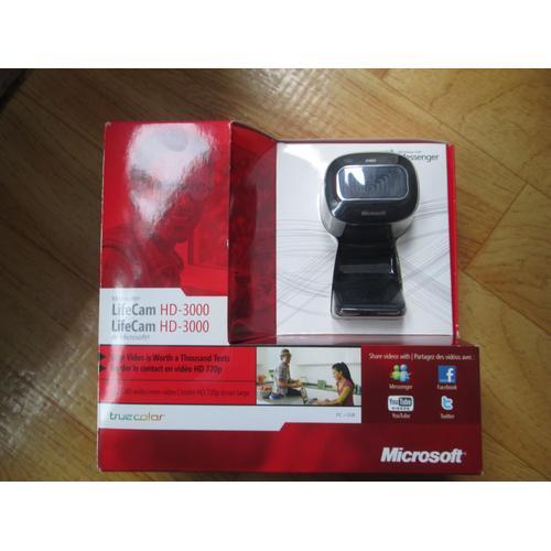 Microsoft LifeCam HD-3000 USB 2.0 Noir Webcam