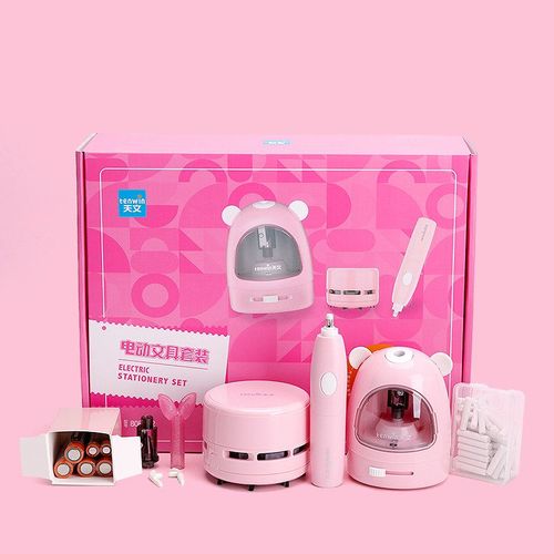 ensemble d'aspirateur ?lectronique, taille-crayon ?lectrique, gomme pour croquis, peinture, dessin d'art, fournitures de papeterie scolaire