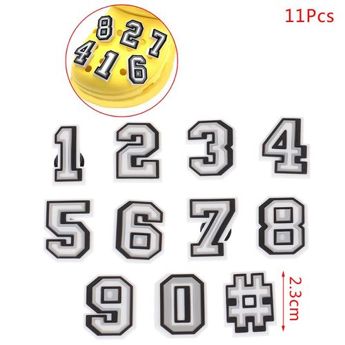 Pour Bracelet Alphabet Numéro Accessoires 11/26/37pcs Pvc Nombre Noir Blanc Lettre Charmes De Chaussures Accessoriesfor Croc Enfants Cadeaux