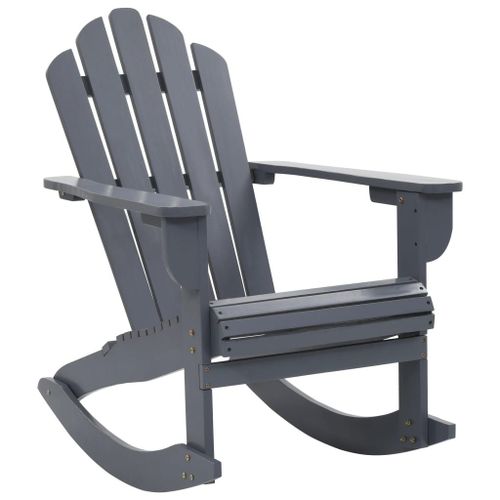 Vidaxl Chaise À Bascule De Jardin Bois Gris