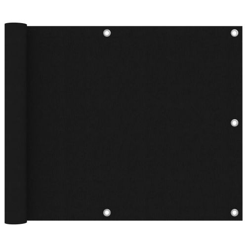 Vidaxl Écran De Balcon Noir 75x600 Cm Tissu Oxford