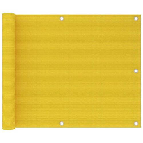 Vidaxl Écran De Balcon Jaune 75x600 Cm Pehd