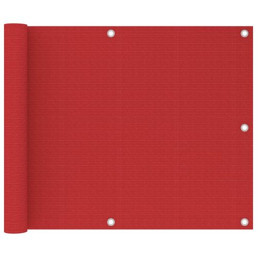 Vidaxl Écran De Balcon Rouge 75x500 Cm Pehd