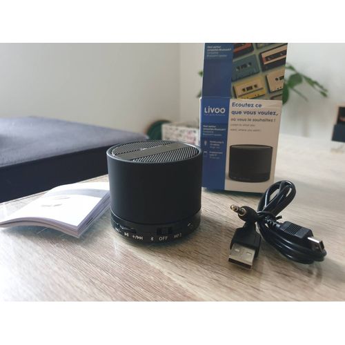 Enceinte Bluetooth noir LIVOO 175N