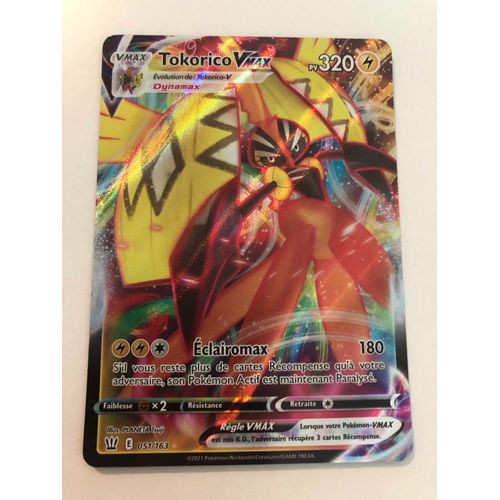 Tokorico Vmax Full Art Neuf 51/163
