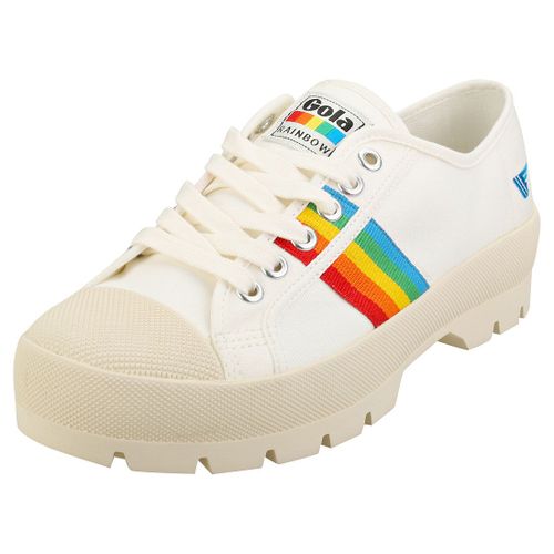 Gola Coaster Peak Rainbow Femme Baskets Mode Blanc Multicolore