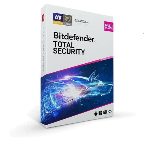 Bitdefender Total Security 2021 - 2 Appareils 1 An For Windows, Mac, Android, Ios