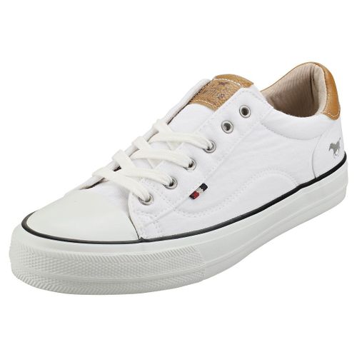Mustang Lace Up Low Top Femme Baskets Decontractee Blanc - 40