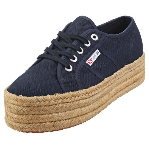 Superga 2790 Cotropew Baskets Plates Bleu Naval Bleu