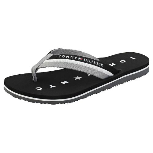 Tommy Hilfiger Tommy Loves Ny Beach Femme Sandales Tongs Noir