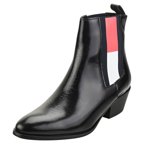 Tommy Jeans Corporate Cowboy Boot Femme Bottes Mode Noir