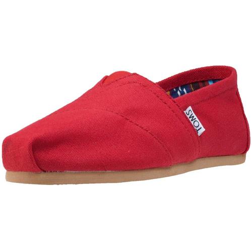 Toms Classic Femme Chaussures Sans Lacets Rouge