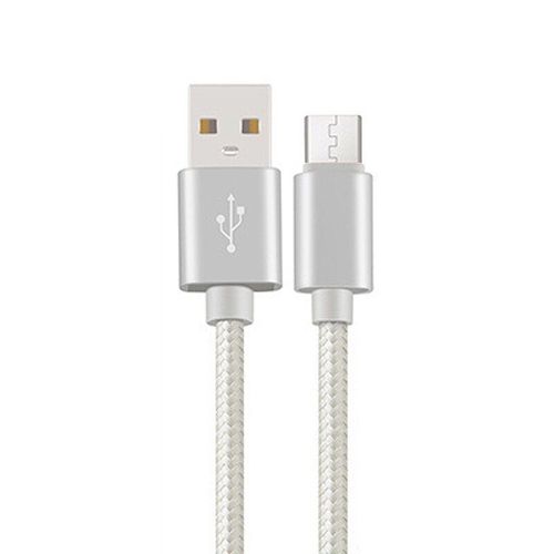 Câble Micro USB tressé en Nylon 3.1A, pour recharge rapide et transfert de données, cordon pour téléphone Samsung, Xiaomi, HTC, Android, 1M/2M/3M - Argent|1m - 21SJX0427C01631