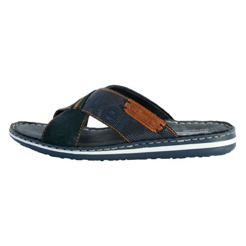 Sandales Cuir Rieker Samtcalf Bleu