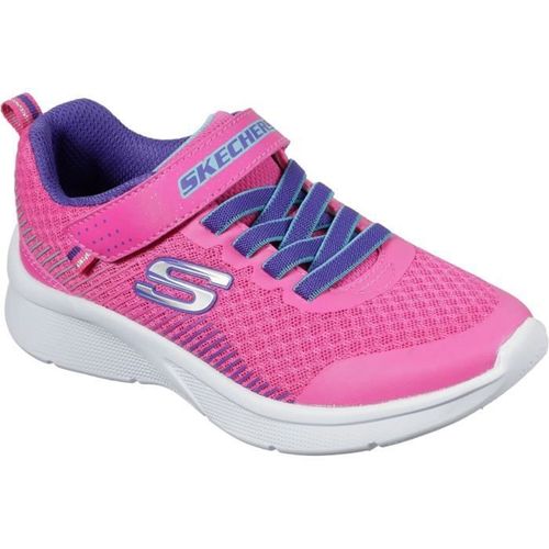Skechers Microspec Enfant Chaussures De Sport Baskets Basses Fermeture Velcro Taille 29 Couleur Noir/Aqua