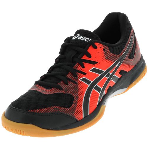 Chaussures Volley Ball Asics Rocket 9 Gel Blk Red Indoor 20110 Noir