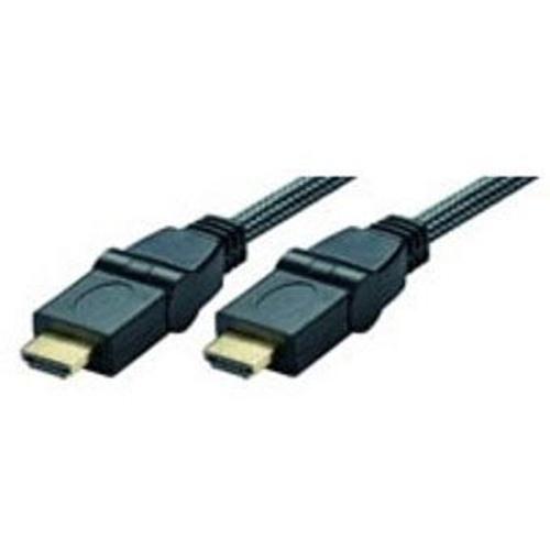 ERARD - HDMI avec câble Ethernet - HDMI (M) pour HDMI (M) - 2 m - connecteur de rotation à 180 degrés