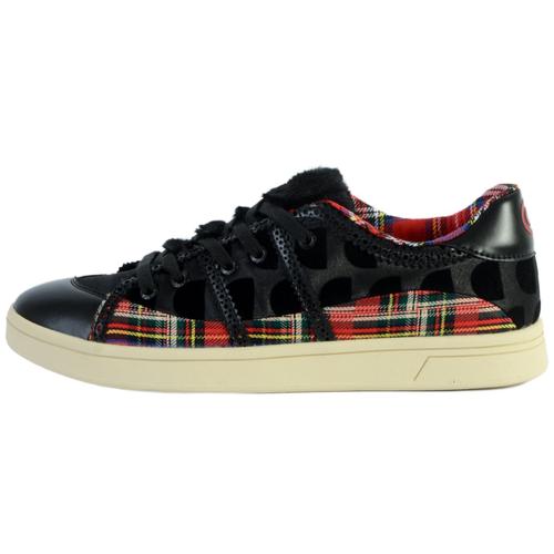 Basket Desigual Cosmetic Tartan Noir