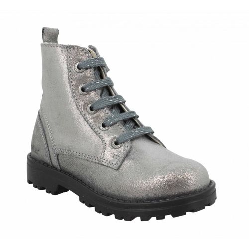 Bottines Kickers Grooke En Cuir Pour Enfant Argenté