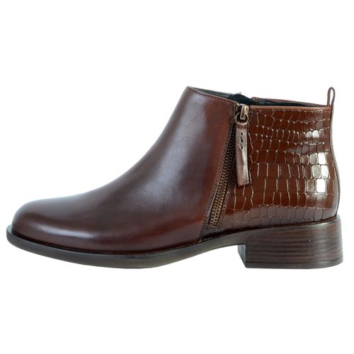 Bottine Cuir Geox Resia Marron