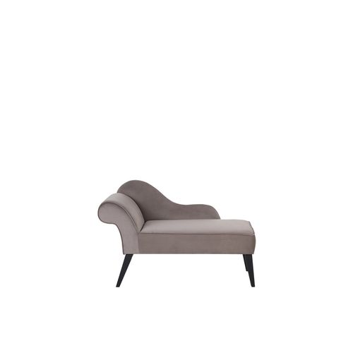 Méridienne En Velours Taupe Côté Gauche Biarritz