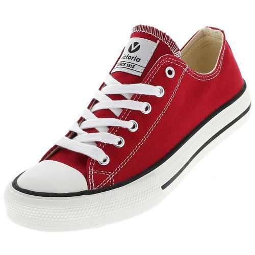 Chaussures Basses Toile Victoria Vintage Carmin Basse Tribu Luna 57905 Rouge