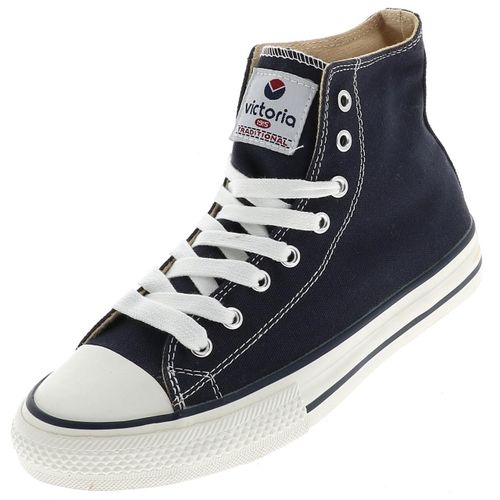 Chaussures Mid Toile Victoria Vintage Mid Marine 57907 Bleu