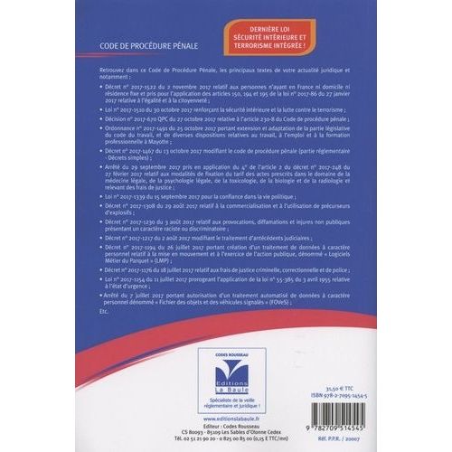 Code De Procédure Pénale