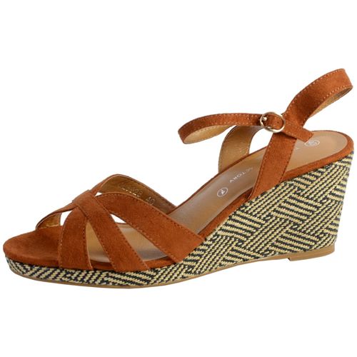 Sandale Compensee The Divine Factory Ql3928 Camel