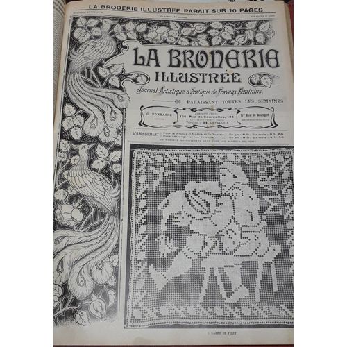 La Broderie Illustrée - Journal Artistique Et Pratique De Travaux Féminins, 8e Année, N°34 (20 Août 1905) : Carré De Filet / Dessous De Ravier À Tomates Et Saucisson / Deux Carrés En Guipure Antique(...)