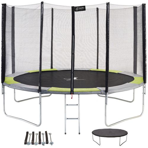 Kangui - Trampoline Rond Ø430cm Avec Filet, Échelle, Bâche Et Kit D'ancrage - Ralli 430