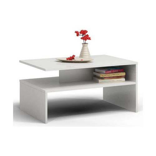 Table Basse Moderne 90x60x45 Boston - Blanc