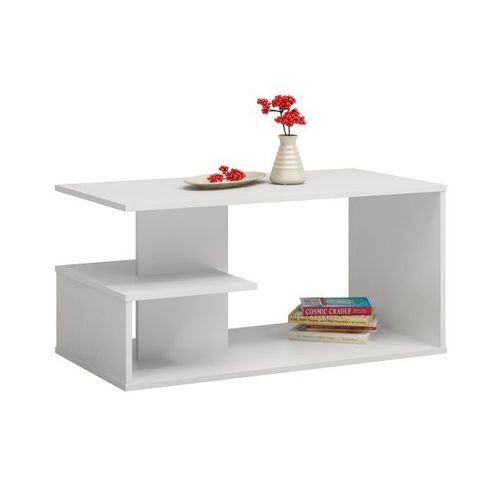 Table Basse Moderne 91x51x40 Dallas - Blanc