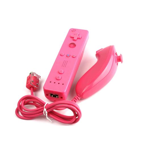 Wii Remote Et Nunchuk Pour Wii / Wii U - Rose