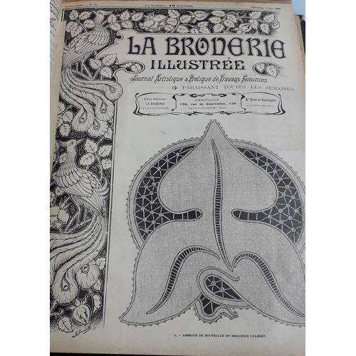 La Broderie Illustrée - Journal Artistique Et Pratique De Travaux Féminins, 6e Année, N°18 (3 Mai 1903) : Dessous De Bouteille En Broderie Colbert / Elégant Tablier À Thé / Draps En Broderie Richelieu(...)