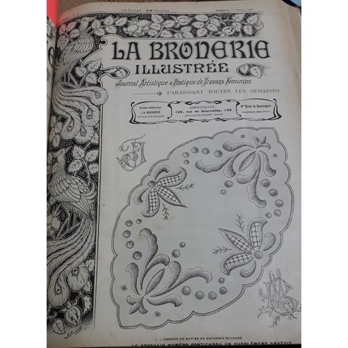 La Broderie Illustrée - Journal Artistique Et Pratique De Travaux Féminins, 6e Année, N°41 (11 Octobre 1903) : Dessous De Ravier / Robe Longue Pour Baby / Volant En Broderie Anglaise Pour Robe De(...)