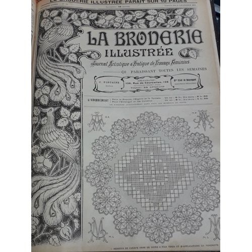 La Broderie Illustrée - Journal Artistique Et Pratique De Travaux Féminins, 7e Année, N°52 (25 Décembre 1904) : Dessous De Carafe Orné De Jours À Fils Tirés Et D Applications En Ténériffe / Croquis D(...)