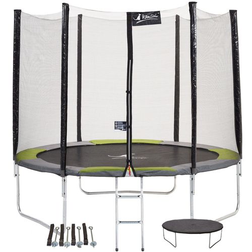 Kangui - Trampoline Rond Ø300cm Avec Filet, Échelle, Bâche Et Kit D'ancrage - Ralli 300