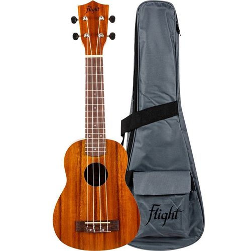 Flight Natural Series Nus250 Acacia Ukulélé Soprano Avec Housse
