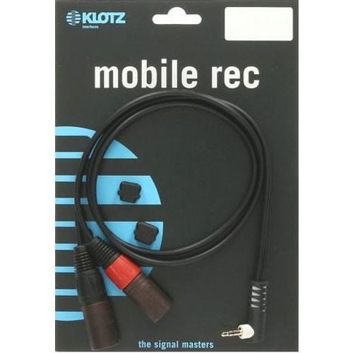 Klotz AY9A0200 câble adaptateur jack 3,5 mm coudé - 2x XLR mâle 3 broches, 2 mètres