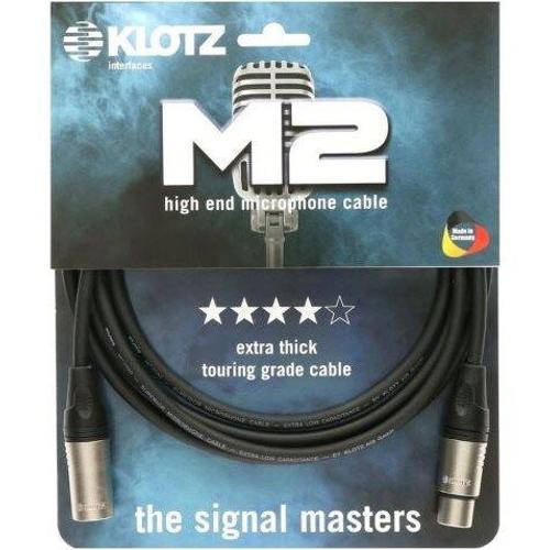 Klotz M2k1fm0750 Câble Micro Xlr Mâle 3 Broches - Xlr Femelle 3 Broches 7,5 Mètres