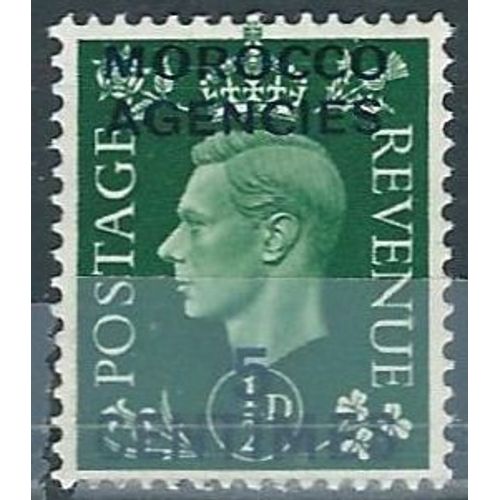 Grande Bretagne, Bureaux Commerciaux Au Maroc 1937, Beau Timbre Yvert 40, Portrait Du Roi George 6, Surchargé 'morocco Agencies 5 Centimes", Neuf*
