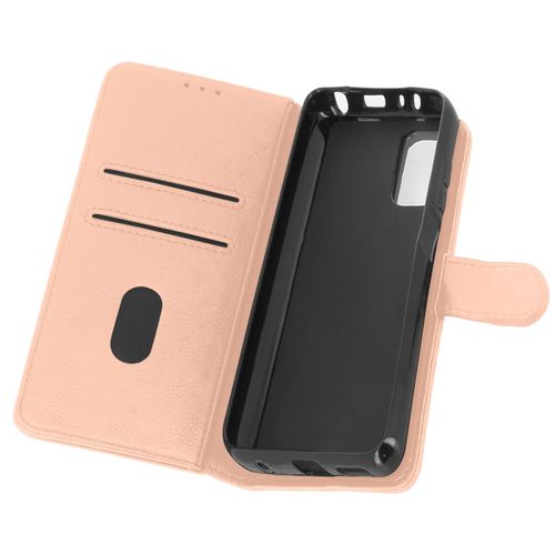 Étui Pour Xiaomi Redmi Note 10 Pro Clapet Portefeuille Support Vidéo Rose Gold