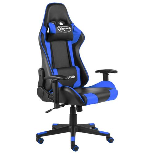 Vidaxl Chaise De Jeu Pivotante Bleu Pvc