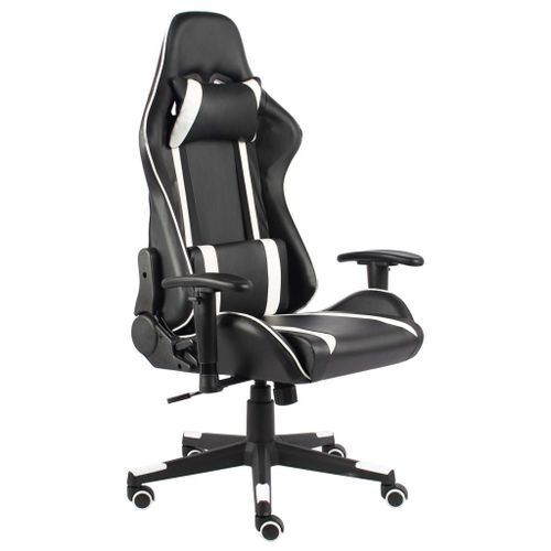 Vidaxl Chaise De Jeu Pivotante Blanc Pvc