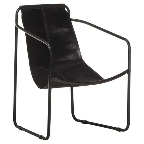 Vidaxl Fauteuil De Relaxation Noir Cuir Véritable
