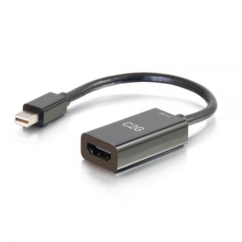 C2G 8in Mini DisplayPort Male to HDMI Female Passive Adapter Converter - 4K 30Hz - Adaptateur vidéo - Mini DisplayPort mâle pour HDMI femelle - 20.3 cm - noir - support 4K, passif