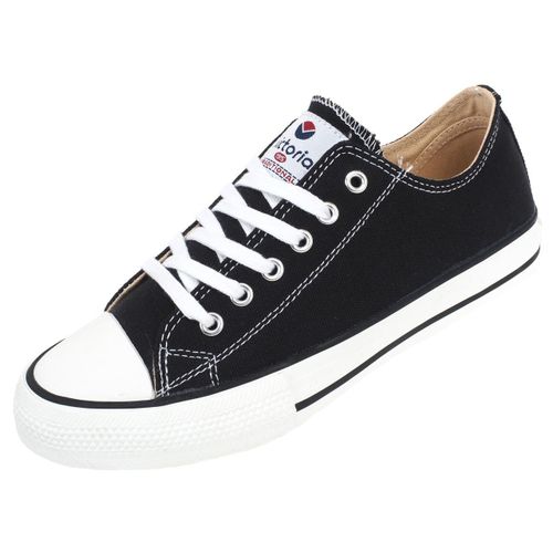 Chaussures Basses Toile Victoria Vintage Basse Tribu Luna 35215 Noir