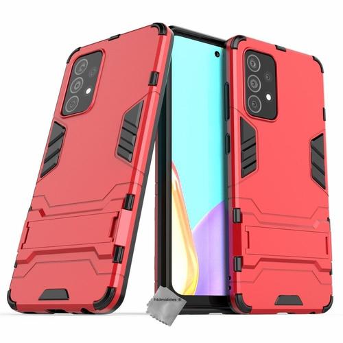 Housse Etui Coque Rigide Anti Choc Pour Samsung Galaxy A52 5g + Film Ecran - Rouge